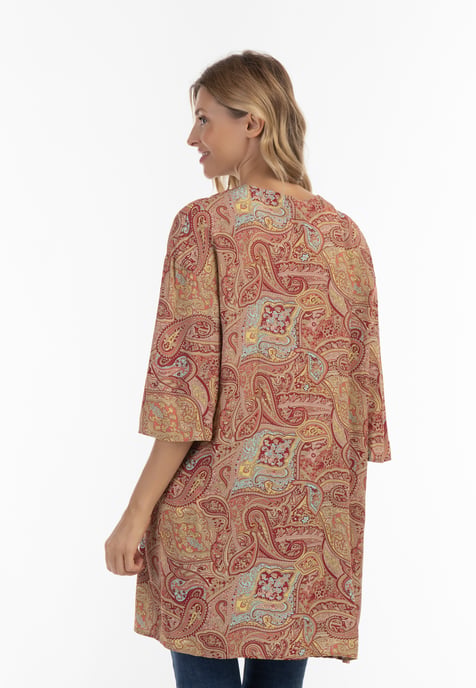usha Kimono Dames Bordeaux veelkleurig - Image 4