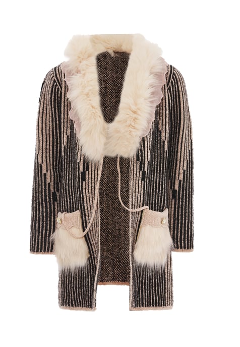 Faina Vest Dames zwart roze - Image 1