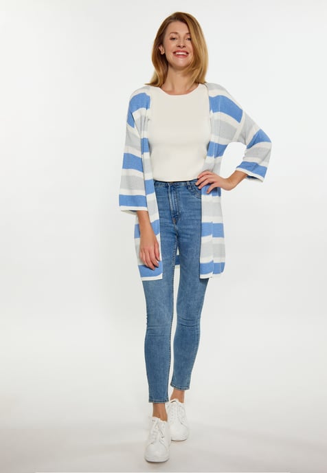 usha Vest Dames Grijs wit blauw - Image 2