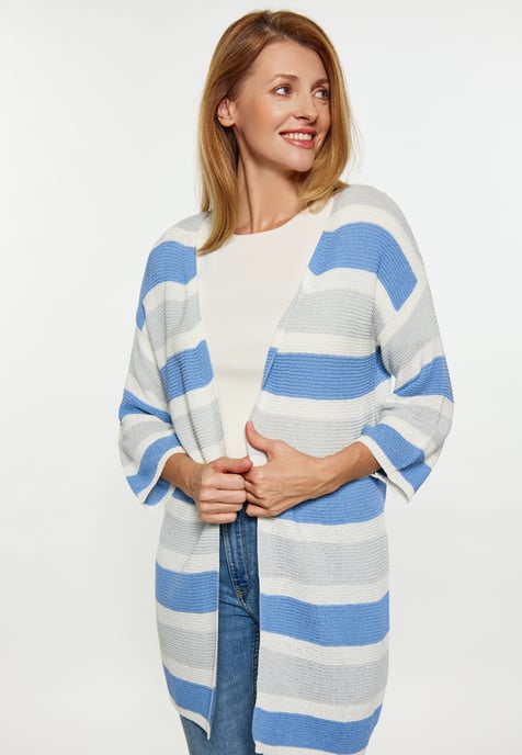 usha Vest Dames Grijs wit blauw - Image 3