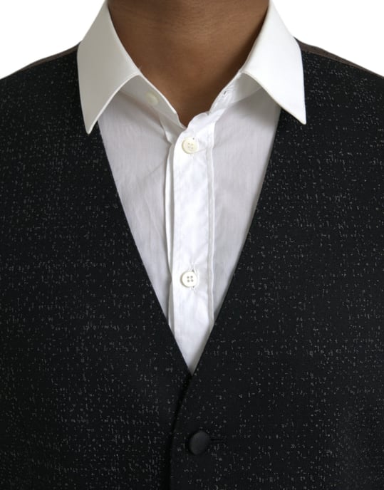 Zwart Glitter Vest Formele Stijl - Image 4