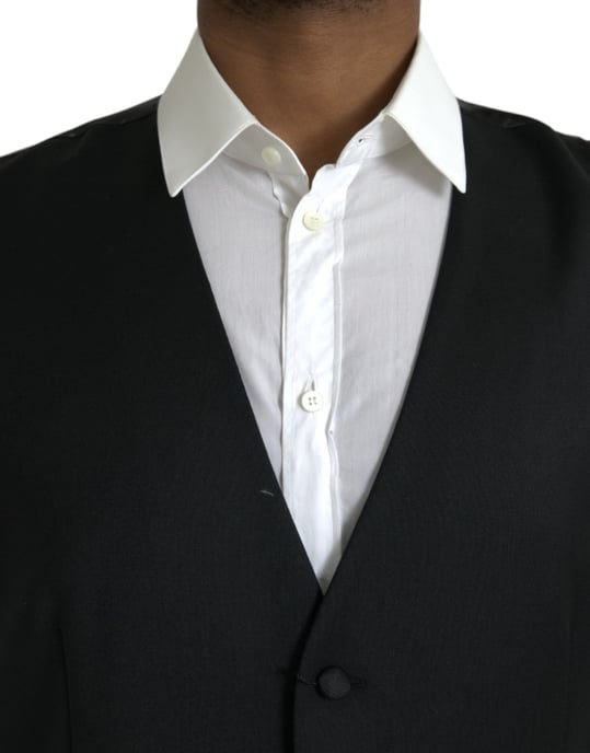 Zwart Wol Vest Klassieke Pasvorm - Image 4
