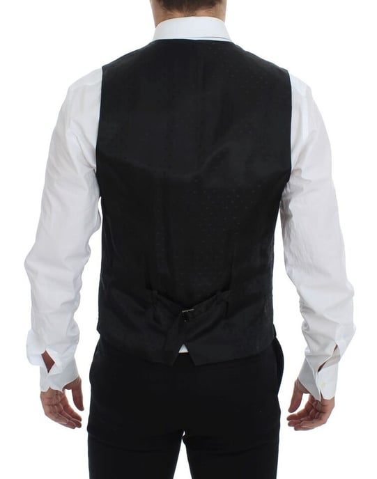 Zwart Wol Vest met Fluwelen Accenten - Image 3