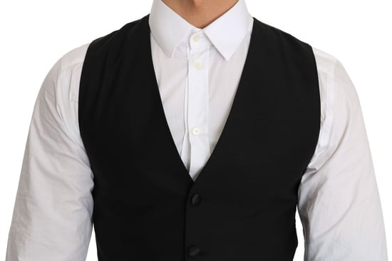 Zwart Wol Vest Met Klassieke Pasvorm - Image 3