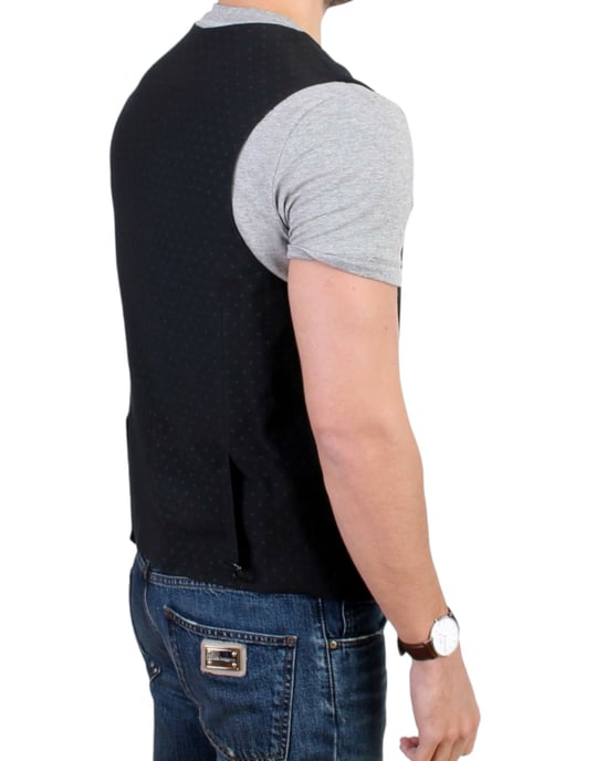Zwart Wol Vest Klassieke Stijl - Image 4