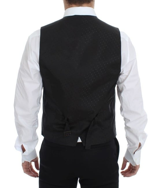 Klassiek Wol Vest Zwart - Image 3