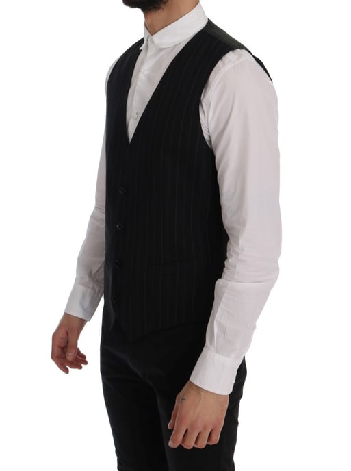 Zwarte Pinstripe Vest Formele Stijl - Image 2