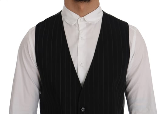 Zwarte Pinstripe Vest Formele Stijl - Image 4