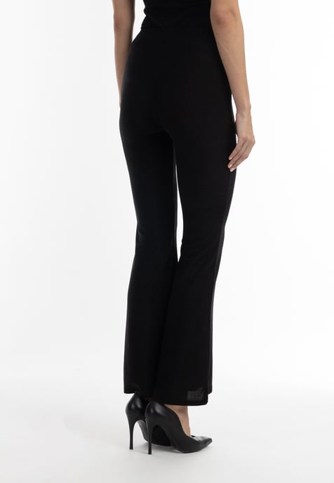 Faina Jerseybroek met glanzend garen Dames zwart - Image 4