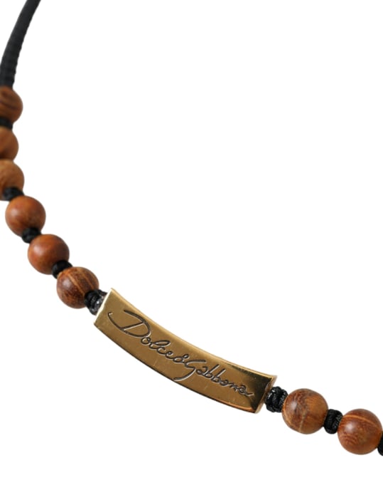 Wood Gold Chain Necklace Smy10178 - Image 3