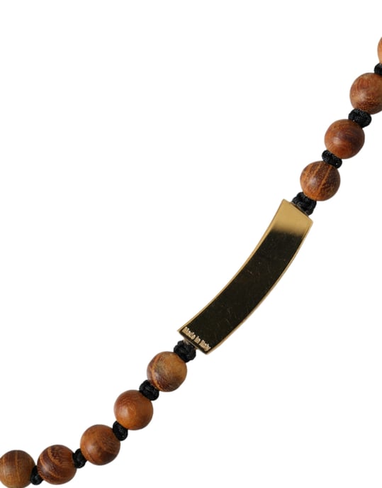 Wood Gold Chain Necklace Smy10178 - Image 5