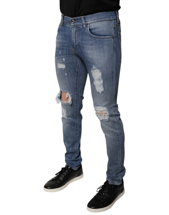 Slim Fit Gescheurde Jeans - Image 3