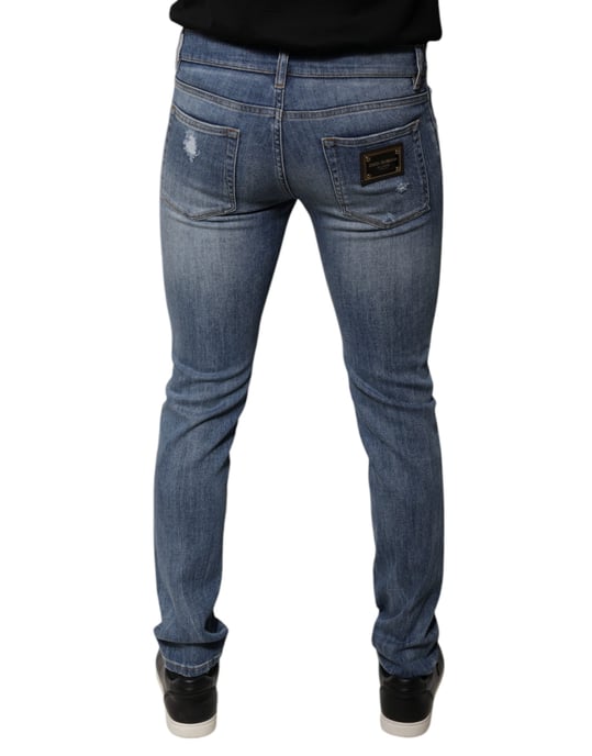 Slim Fit Gescheurde Jeans - Image 4