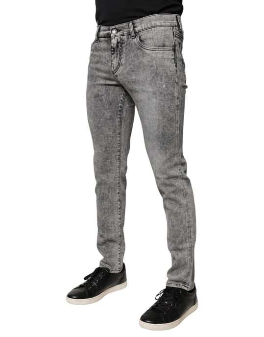 Slim Fit Acid Wash Jeans - Image 3