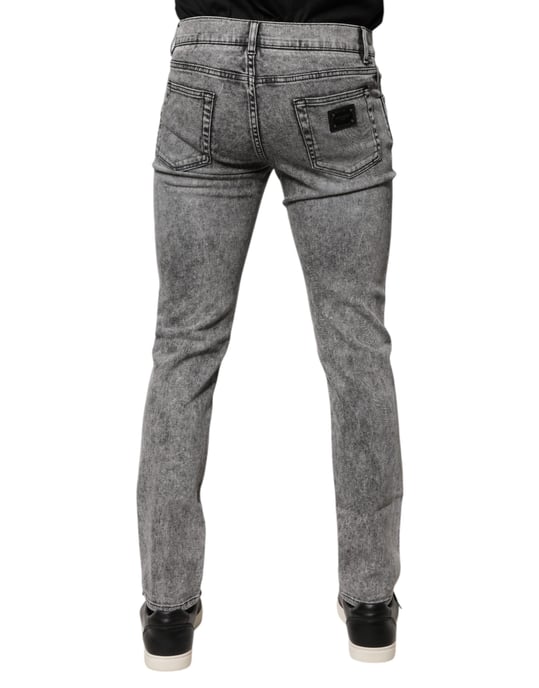 Slim Fit Acid Wash Jeans - Image 4