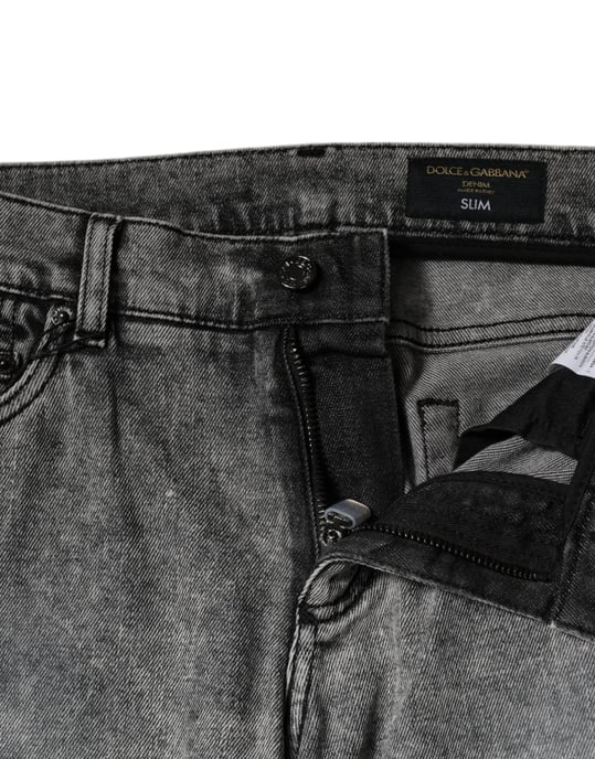Slim Fit Acid Wash Jeans - Image 5
