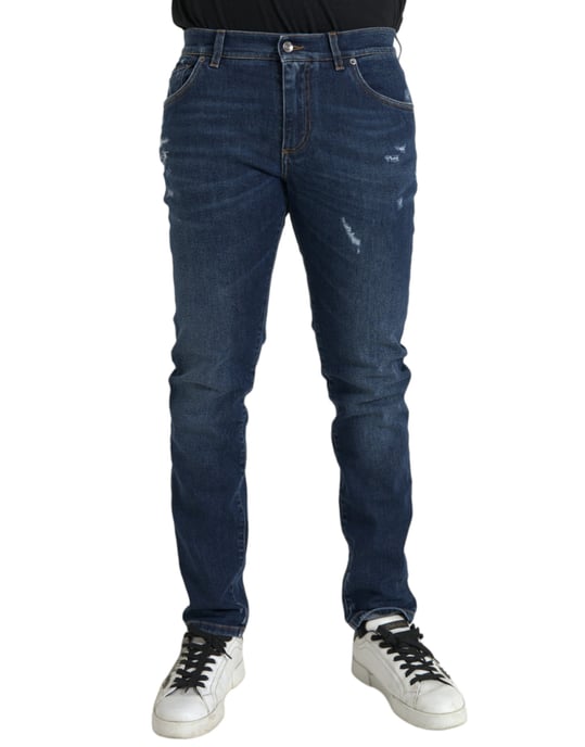 Slim Fit Versleten Jeans - Image 1