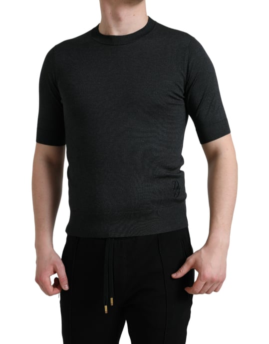Crew Neck Gebreid T-shirt Tsh84602 - Image 2
