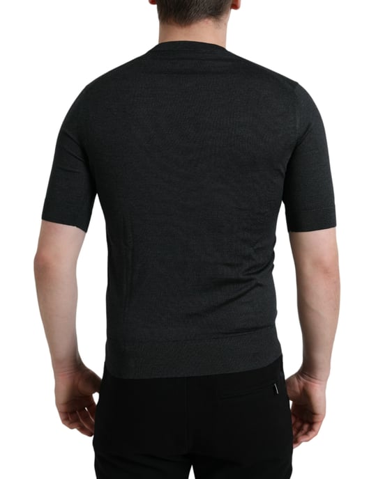 Crew Neck Gebreid T-shirt Tsh84602 - Image 3