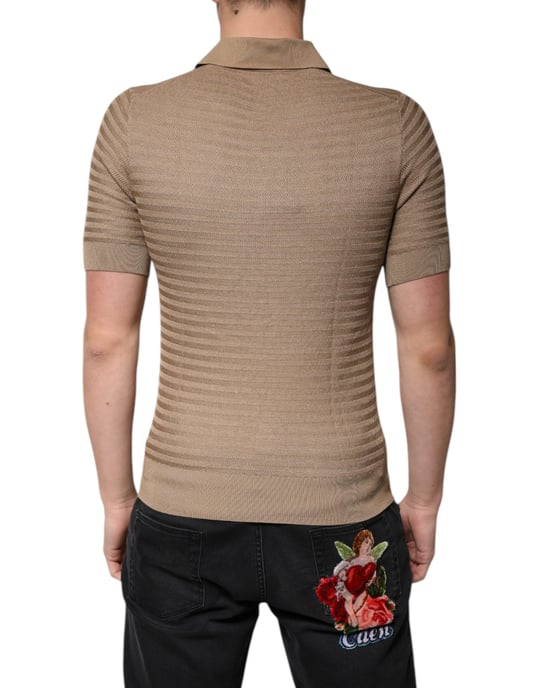 Ribbed Polo Short Sleeve Knit Shirt - Image 4