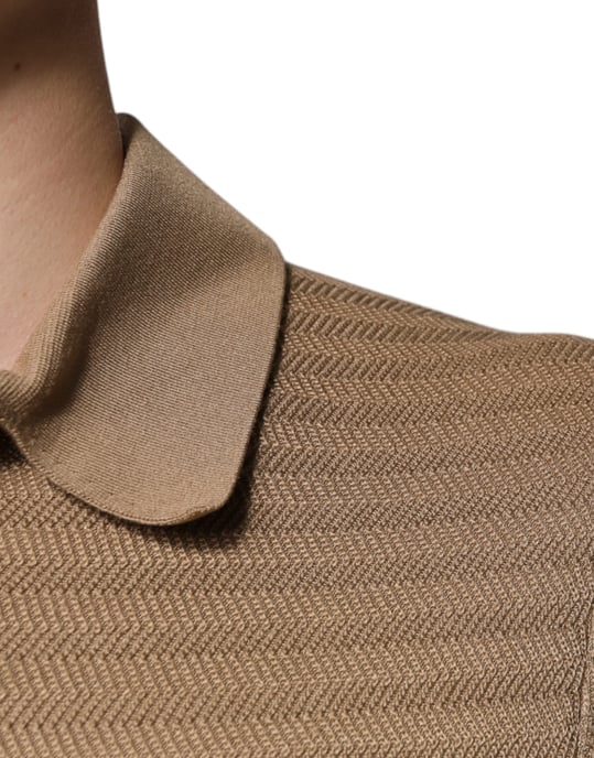 Ribbed Polo Short Sleeve Knit Shirt - Image 6