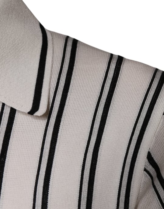 Striped Knit Polo Shirt - Image 6