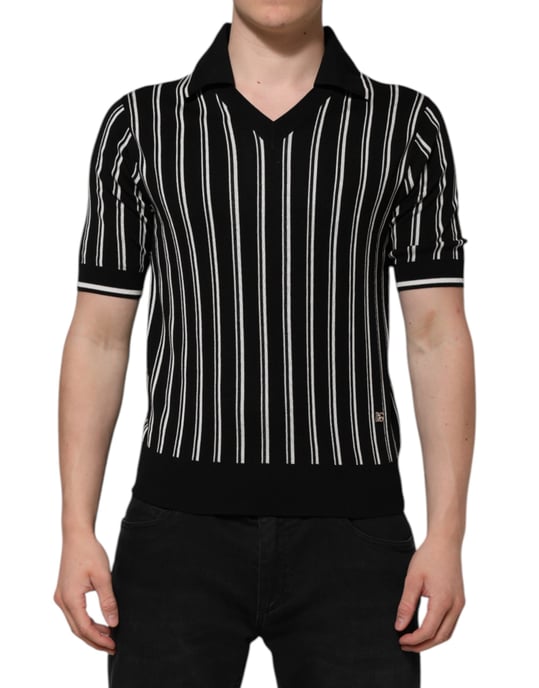 Randig V-ringad Polotröja - Image 2