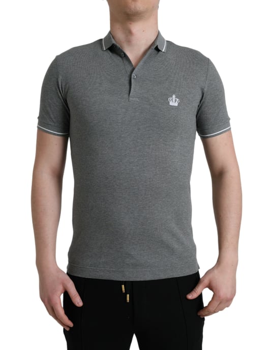 Kroon Polo Shirt Grijs Korte Mouwen - Image 1