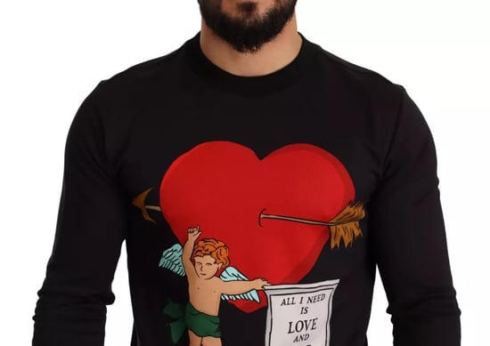 Cupid Heart Sweatshirt Long Sleeve Crewneck - Image 3