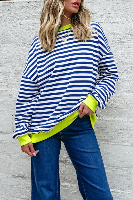 Striped Pullover Sweatshirt - Image 6