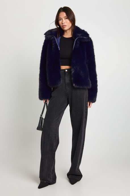 Vintage Look Faux Fur Jacket - Image 3