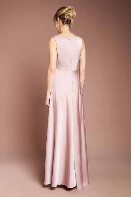 Coast Honoured Petite Sleeveless Cowl Neck Satin Maxi Bridesmaid Dress - Image 3
