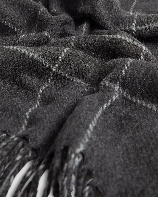 River Island Mens Scarf Grey Chequered - Image 3