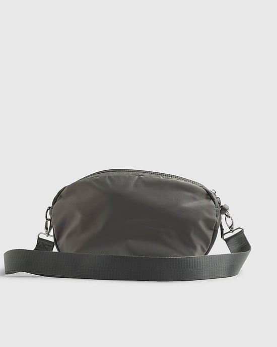 River Island Mens Bum Bag Grey Pocket - Image 1