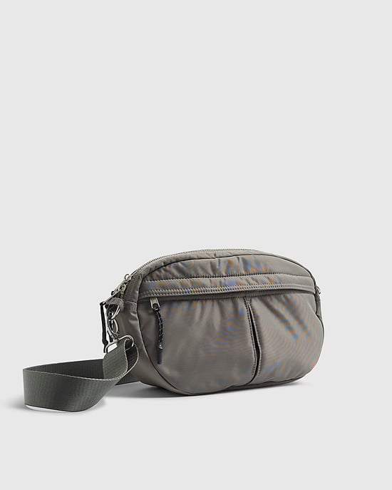 River Island Mens Bum Bag Grey Pocket - Image 4