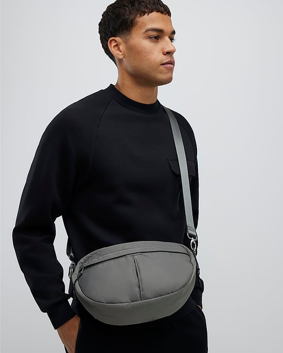 River Island Mens Bum Bag Grey Pocket - Image 5