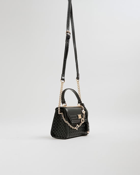 River Island Womens Crossbody Bag Black Mini Tote - Image 1