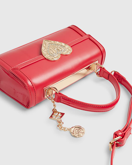 River Island Womens Crossbody Bag Red Heart Lock - Image 3