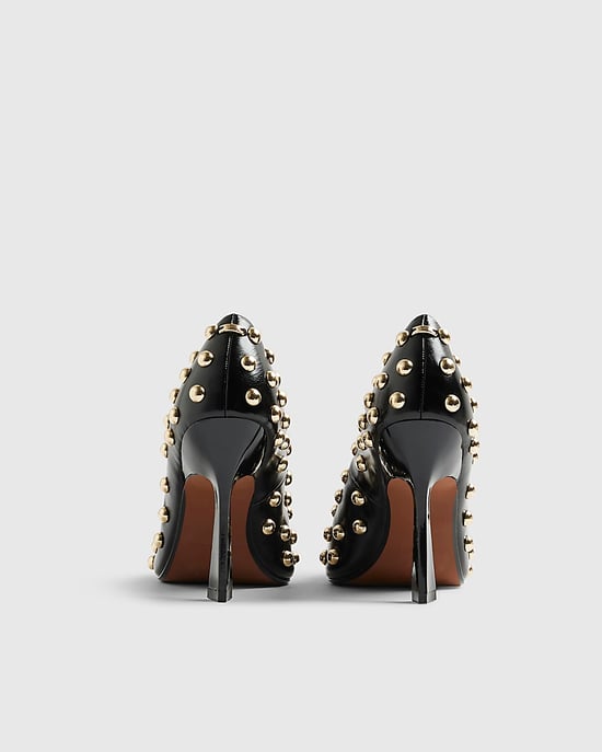 River Island Womens Court Heels Black Studded - Image 2
