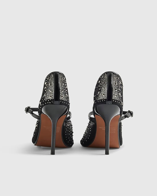 River Island Womens Court Heels Black Embellished - Image 3