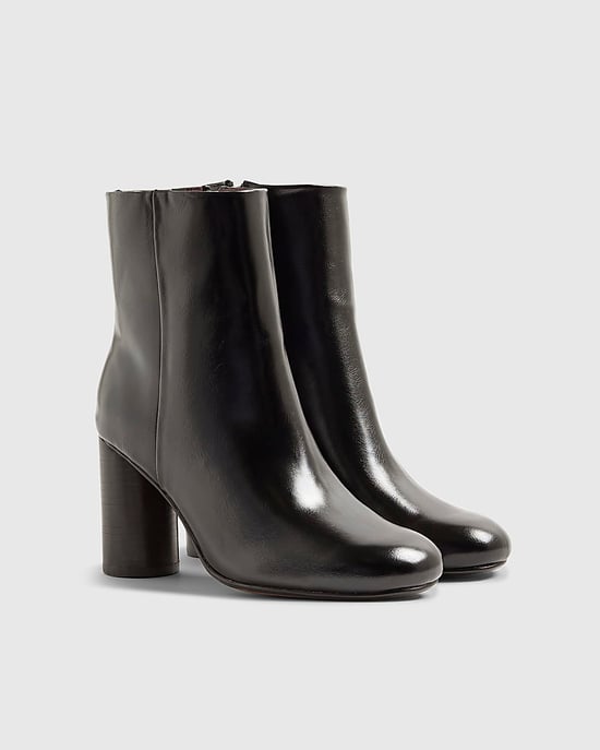 River Island Womens Ankle Boots Black Round Heeled - Image 1