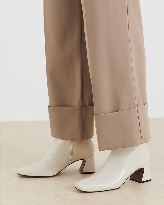 River Island Womens Ankle Boots Cream Block Heel - Image 5