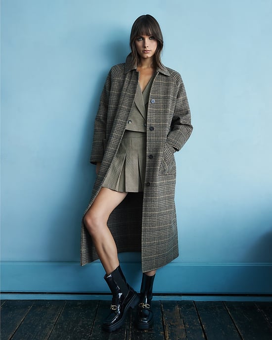 River Island Womens Blazer Brown Dogtooth Cropped - Image 4