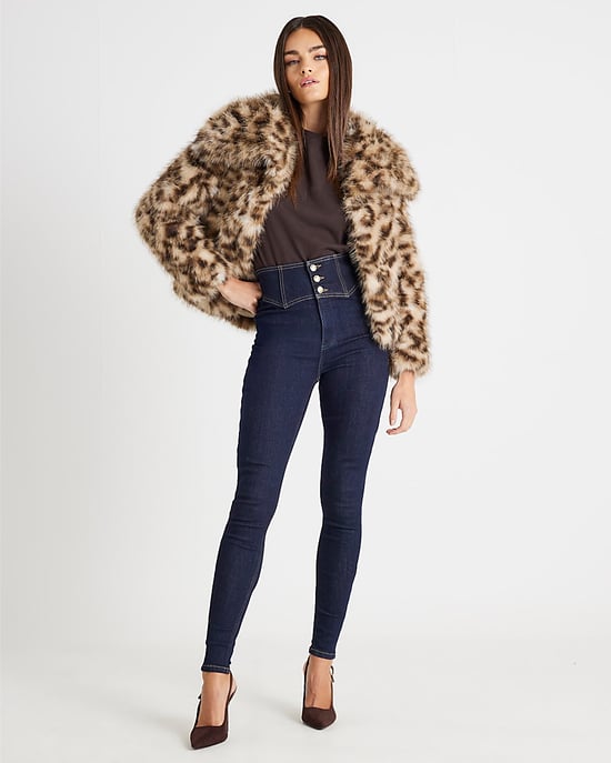 River Island Womens Skinny Jeans Blue Corset Denim Fabric - Image 3