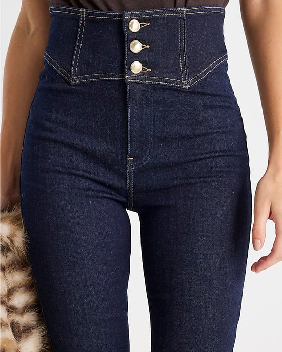 River Island Womens Skinny Jeans Blue Corset Denim Fabric - Image 4
