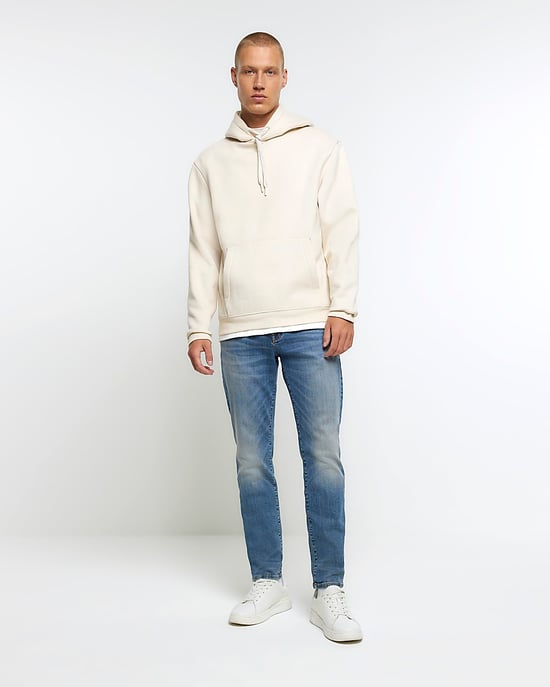 River Island Mens Skinny Jeans Blue Fit Denim Fabric - Image 2