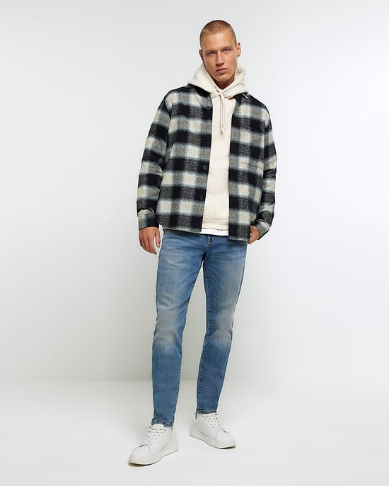 River Island Mens Skinny Jeans Blue Fit Denim Fabric - Image 4
