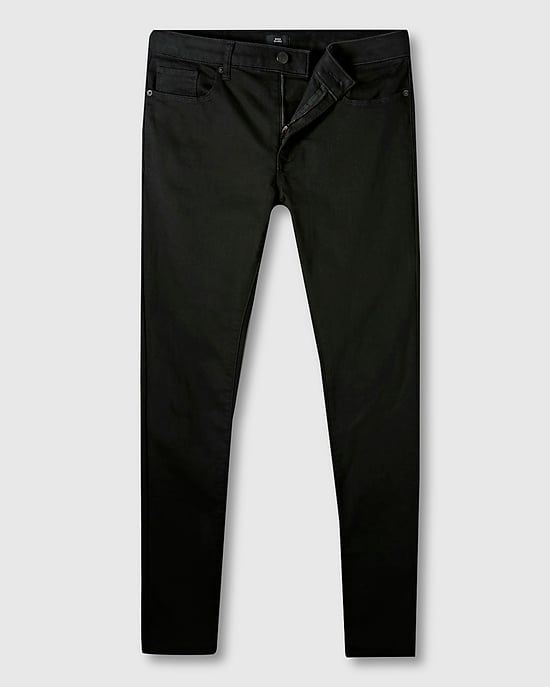 River Island Mens Skinny Jeans Black Spray On Fit - Image 5