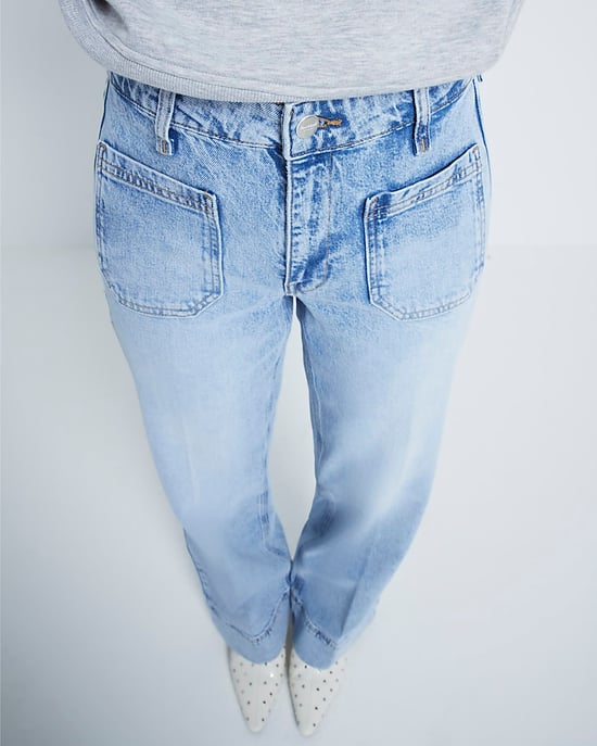 River Island Womens Wide Leg Jeans Blue High Waisted Flared - Image 3