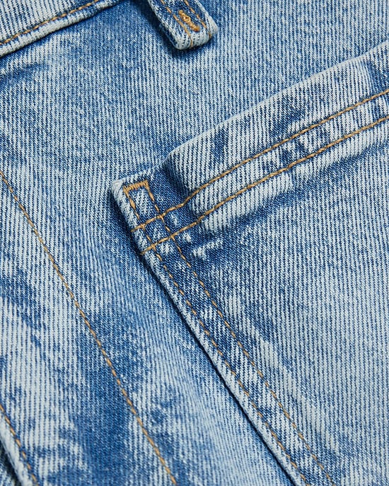 River Island Womens Wide Leg Jeans Blue High Waisted Flared - Image 5